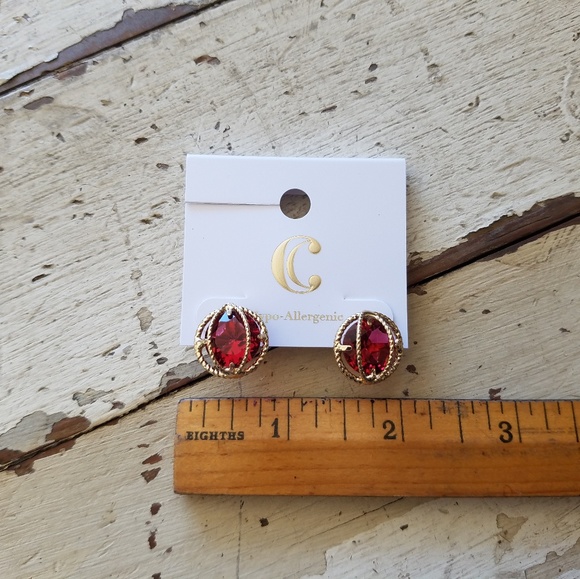 Charming Charlie Carlyle Cage Stud Earrings - Picture 5 of 6